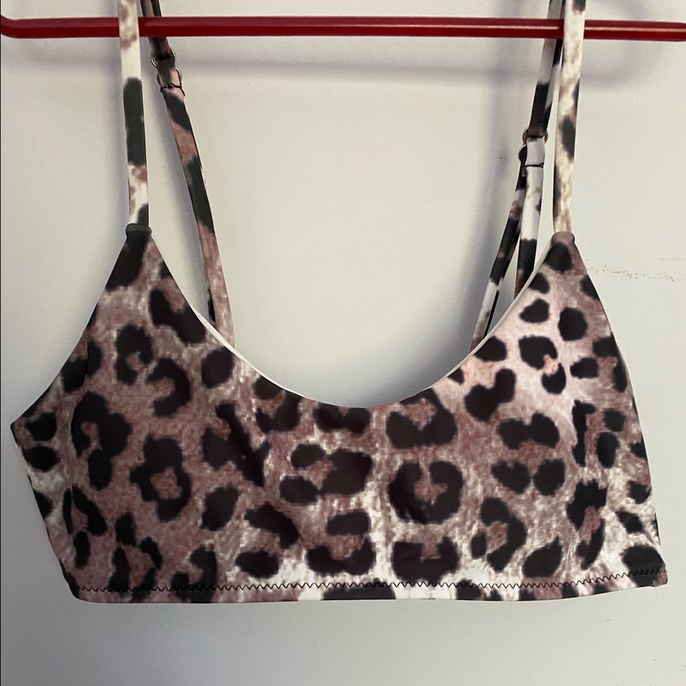 Cheetah print bikini top